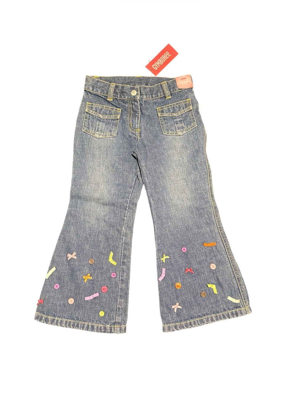 Gymboree Girls Embroidered Embellished Jeans Size 4